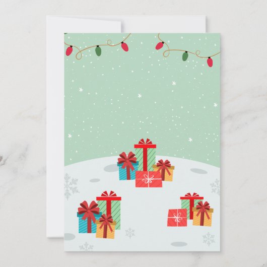 Rendier Fun Kerstfeest Kaart (Achterkant)