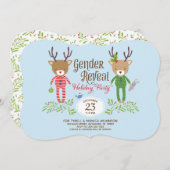 Rendier Gender Reveal Party Uitnodiging (Voorkant / Achterkant)