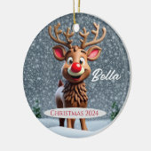 Rendier gepersonaliseerd Ornament (Links)