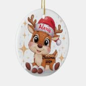 Rendier gepersonaliseerde kerst ornament (Rechts)