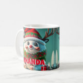 Rendier gepersonaliseerde Kinder warme chocolademe Koffiemok (Voorkant links)