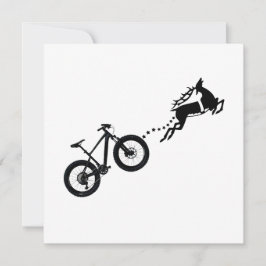 Rendier Geweiberg Mountainbike Kerstrijder Feestdagenkaart