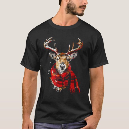 Rendier Grafische Illustratie Rendier T-shirt (Voorkant)