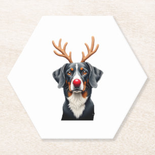 Rendier Great Dane Kerstmis Great Dane Hond Moeder Kartonnen Onderzetters
