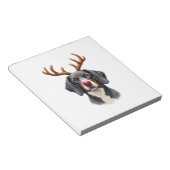 Rendier Great Dane Kerstmis Great Dane Hond Moeder Notitieblok (Schuin)
