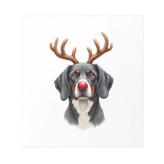 Rendier Great Dane Kerstmis Great Dane Hond Moeder Notitieblok (Voorkant)