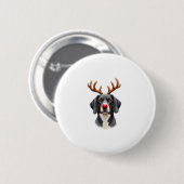 Rendier Great Dane Kerstmis Great Dane Hond Moeder Ronde Button 5,7 Cm (Voorkant /achterkant)