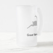 Rendier Grote Verticals Matglas Bierpul (Voorkant rechts)