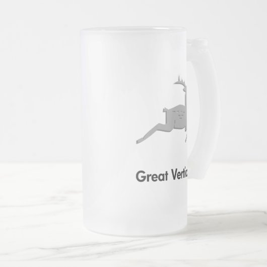 Rendier Grote Verticals Matglas Bierpul (Voorkant rechts)