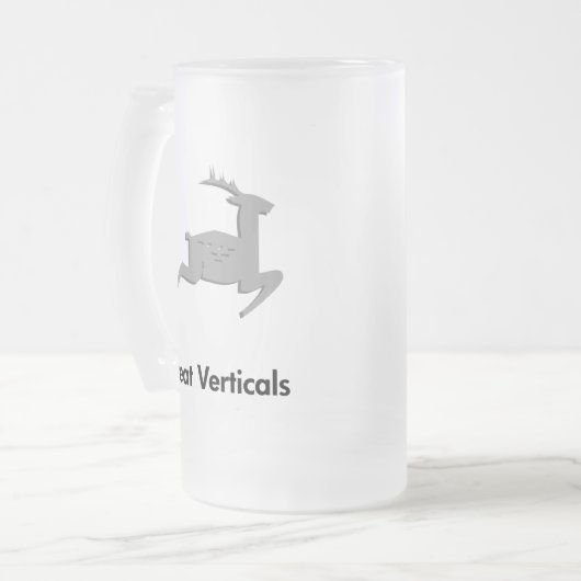 Rendier Grote Verticals Matglas Bierpul (Voorkant links)