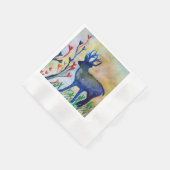 Rendier hart wit gemunt cocktail papier servetten (Hoek)