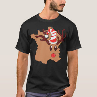 Rendier Head France Reindeer Antlers T-shirt