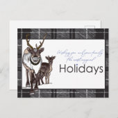 Rendier Herten Kerstvakantie Magisch Feestdagenkaart (Voorkant / Achterkant)