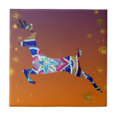 Rendier herten mandala keramische foto Tegel Tegeltje (Voorkant)