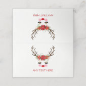 Rendier Holiday Christmas Party Food Tent Plaatskaartje (Buitenkant ongevouwen)