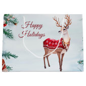 Rendier Holiday Gift Bag Groot Cadeauzakje (Voorkant)