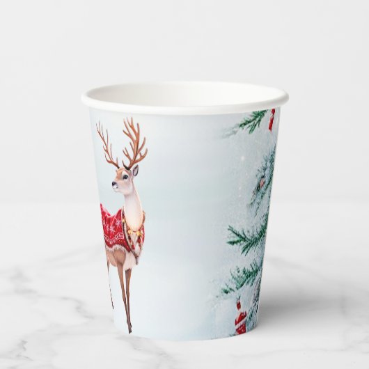 Rendier Holiday Paper Cups Papieren Bekers (Achterkant)
