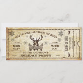 Rendier Holiday Party Ticket Invitation Kaart (Voorkant)
