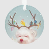 Rendier Hond met Kerstmis Ornamenten (achterkant)
