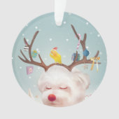 Rendier Hond met Kerstmis Ornamenten (voorkant)