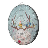 Rendier Hond met Kerstmis Ornamenten Dartbord (Voorkant Rechts)