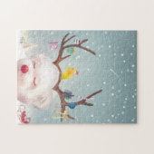 Rendier Hond met Kerstmis Ornamenten Legpuzzel (Horizontaal)