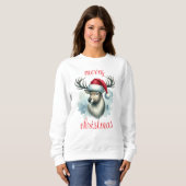 Rendier hoodie kerst trui (Voorkant volledig)