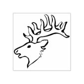 rendier hoofd kunst stempel (Afrduk)