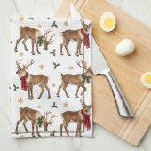 Rendier Hulst Kerstmis Theedoek (Quarter Fold)