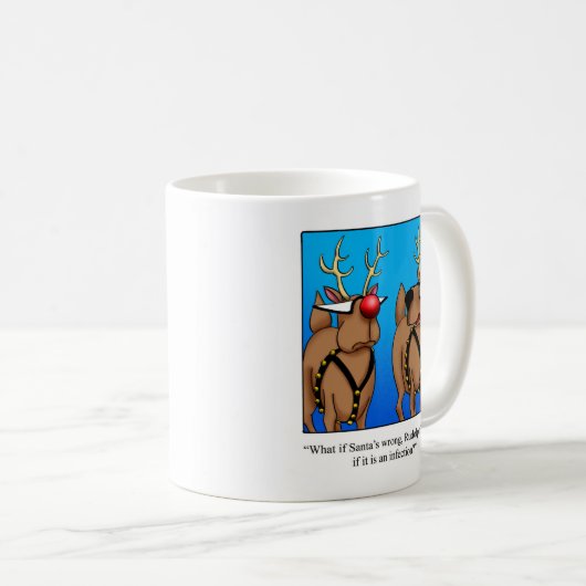Rendier Humor Koffie Mok Gift (Voorkant rechts)