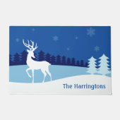 Rendier Illustratie aangepaste naam deurmat (Voorkant)