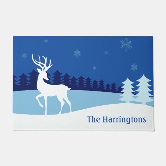 Rendier Illustratie aangepaste naam deurmat (Voorkant)