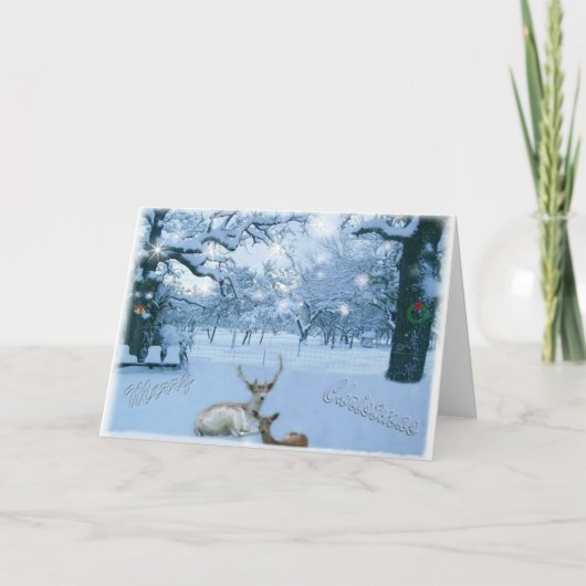 Rendier in de Kaart van de Sneeuw (Voorkant)