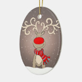 Rendier in de sneeuwgrijze ornament (Links)