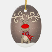 Rendier in de sneeuwgrijze ornament (Voorkant)