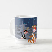 rendier in de sneeuwzone mok (Voorkant links)