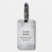 rendier in de Wilde Grijze Waterverf Kerstmis Bagagelabel (Achterkant verticaal)