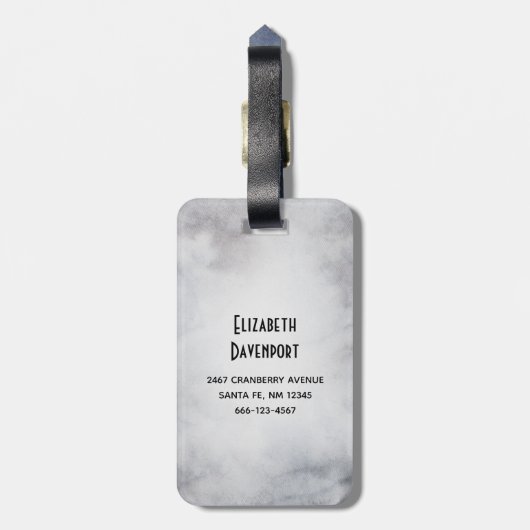 rendier in de Wilde Grijze Waterverf Kerstmis Bagagelabel (Achterkant verticaal)