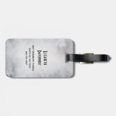 rendier in de Wilde Grijze Waterverf Kerstmis Bagagelabel (Achterkant horizontaal)