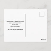 rendier in de Wilde Grijze Waterverf Kerstmis Briefkaart (Achterkant)