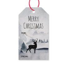 rendier in de Wilde Grijze Waterverf Kerstmis