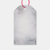 rendier in de Wilde Grijze Waterverf Kerstmis Cadeaulabel (Achterkant)