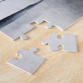 rendier in de Wilde Grijze Waterverf Kerstmis Legpuzzel (Zijkant)