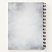 rendier in de Wilde Grijze Waterverf Kerstmis Notitieboek (Achterkant)