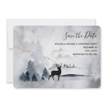 rendier in de Wilde Grijze Waterverf Kerstmis