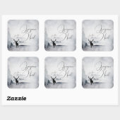 rendier in de Wilde Grijze Waterverf Kerstmis Vierkante Sticker (Vel)