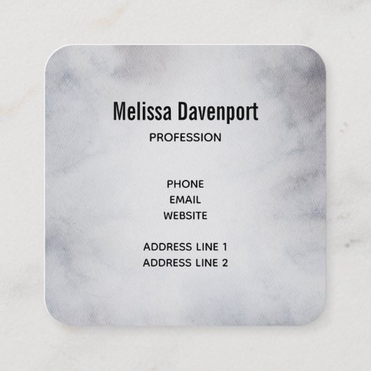 rendier in de Wilde Grijze Waterverf Kerstmis Vierkante Visitekaartje (Achterkant)