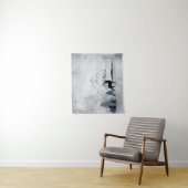 rendier in de Wilde Grijze Waterverf Kerstmis Wandkleed (In situ)