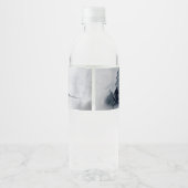 rendier in de Wilde Grijze Waterverf Kerstmis Waterfles Etiket (Achterkant)