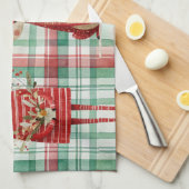 Rendier in de winter theedoek (Quarter Fold)